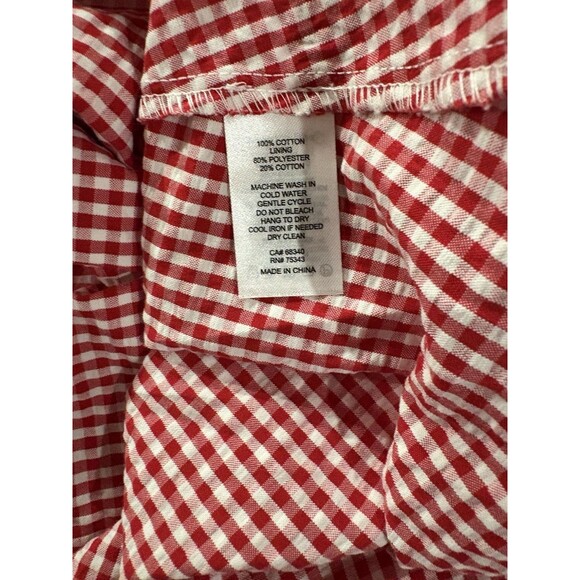 Caroline Constas womens Cotton Midi Dress size Small Red & White Gingham Check - Picture 6 of 6